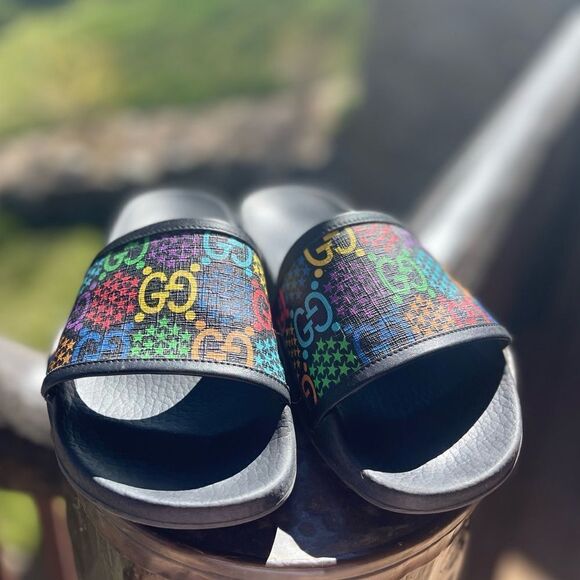 Gucci Psychedelic Rainbow Slides Size 37 - Picture 3 of 5